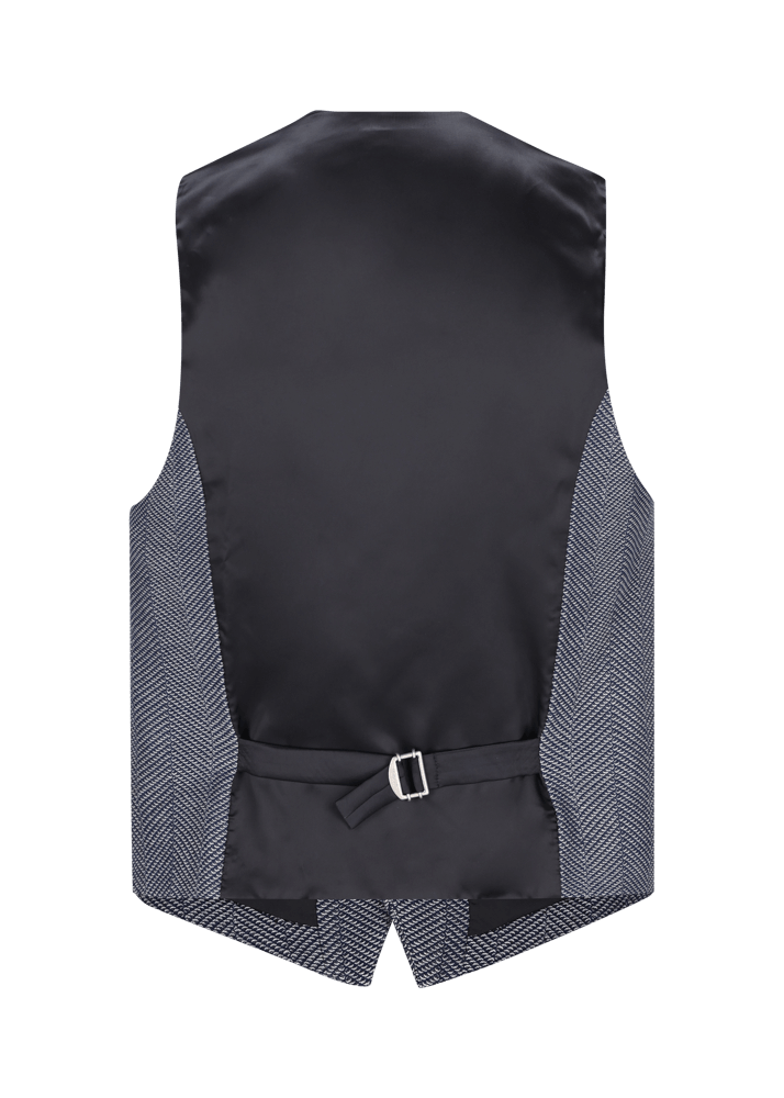 Luis Trenker Gilet In Jersey Con Motivo A Spina Di Pesce Modello Lusebastian