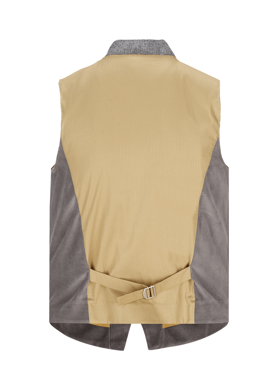 Luis Trenker Gilet In Jersey Di Velluto A Coste Modello Lusamu