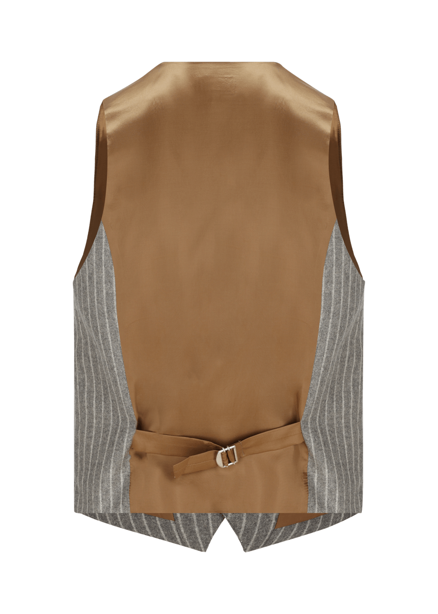 Luis Trenker Gilet In Lana Con Motivo Gessato Modello Luseba