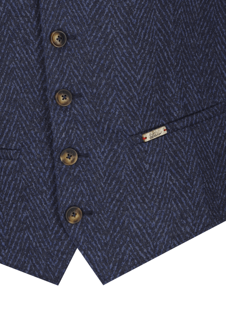 Luis Trenker Gilet In Lana Cotta Modello Lusebastian