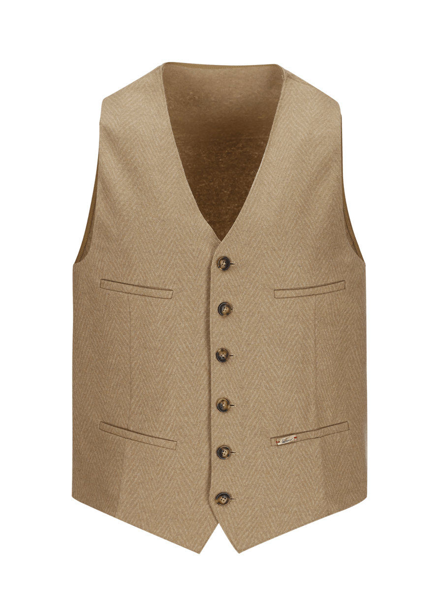 Luis Trenker Gilet in lana cotta modello Lusebastian