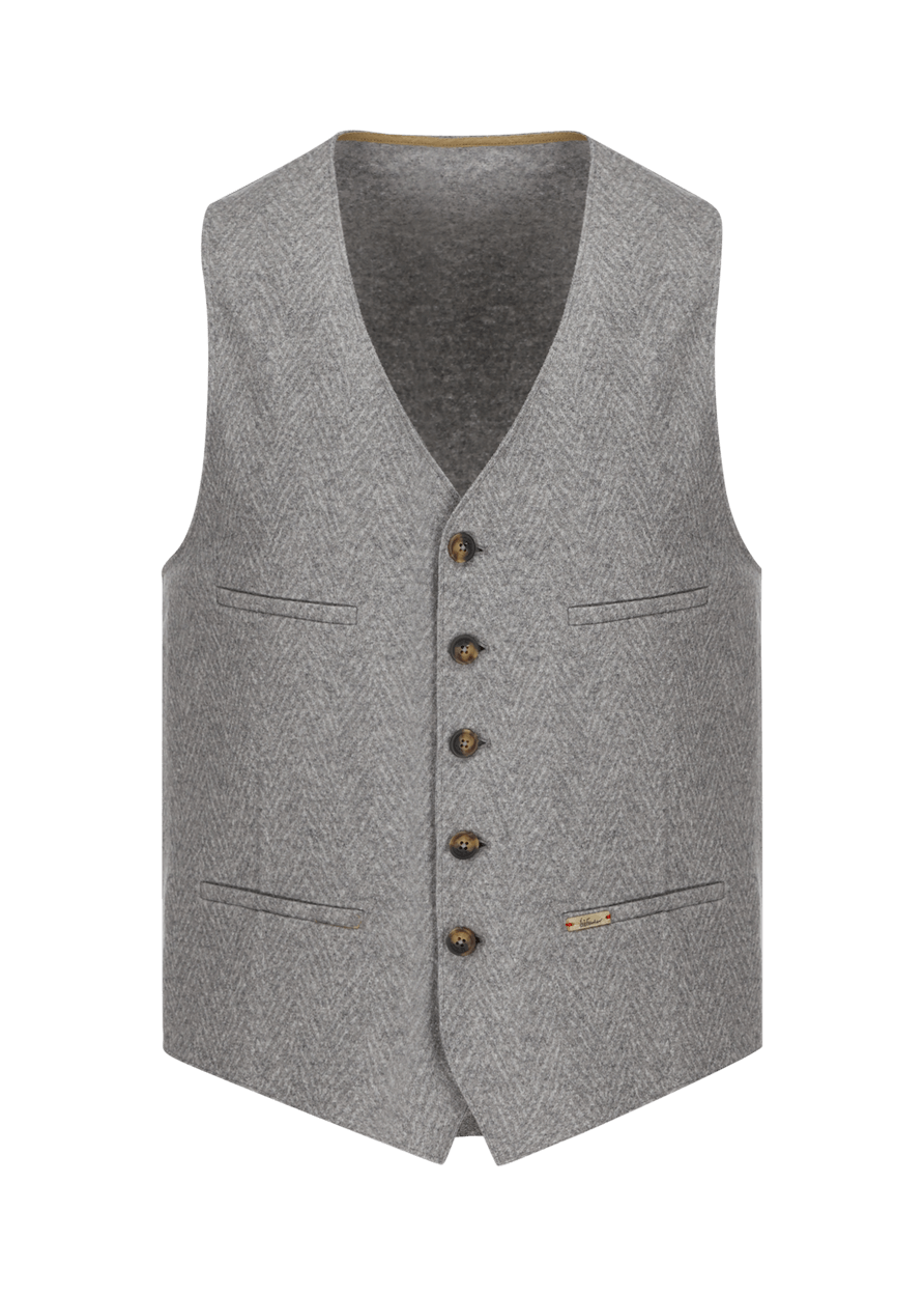 Luis Trenker Gilet In Lana Cotta Modello Lusebastian