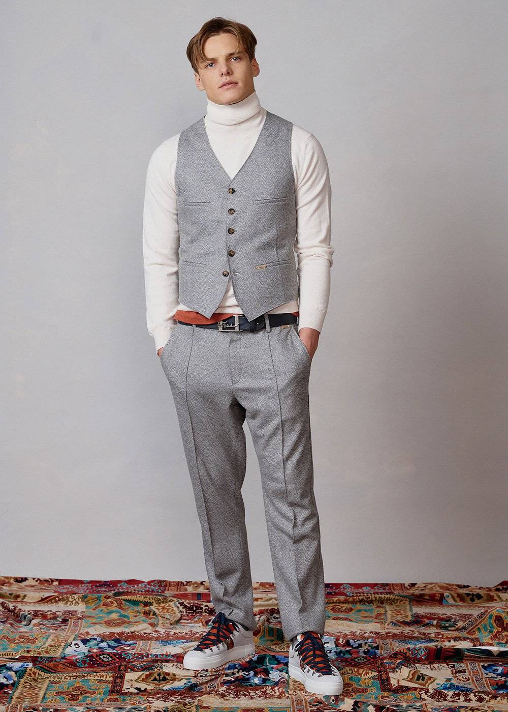 Luis Trenker Gilet in lana cotta modello Lusebastian