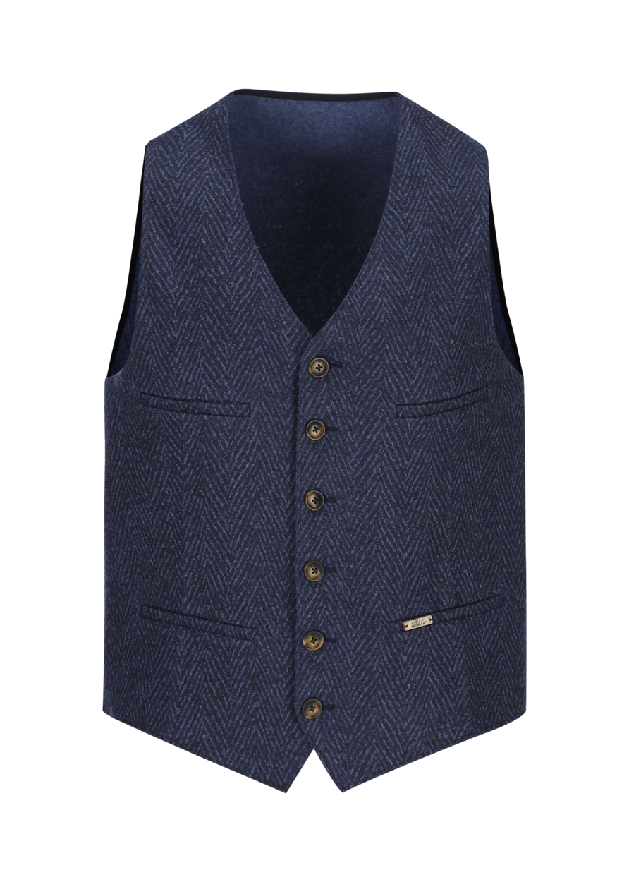 Luis Trenker Gilet in lana cotta modello Lusebastian