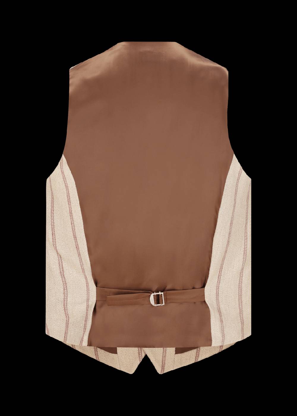 Luis Trenker Gilet In Lino Con Motivo Gessato Modello Lusebastian