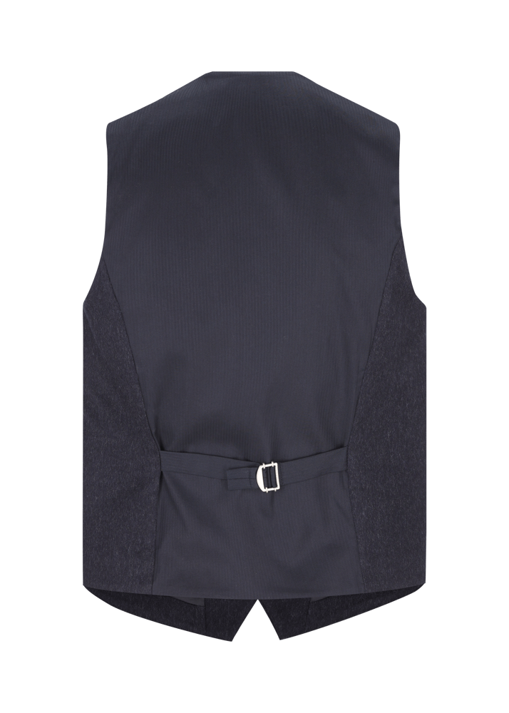 Luis Trenker Gilet In Loden Con Scollo Rotondo Lusven