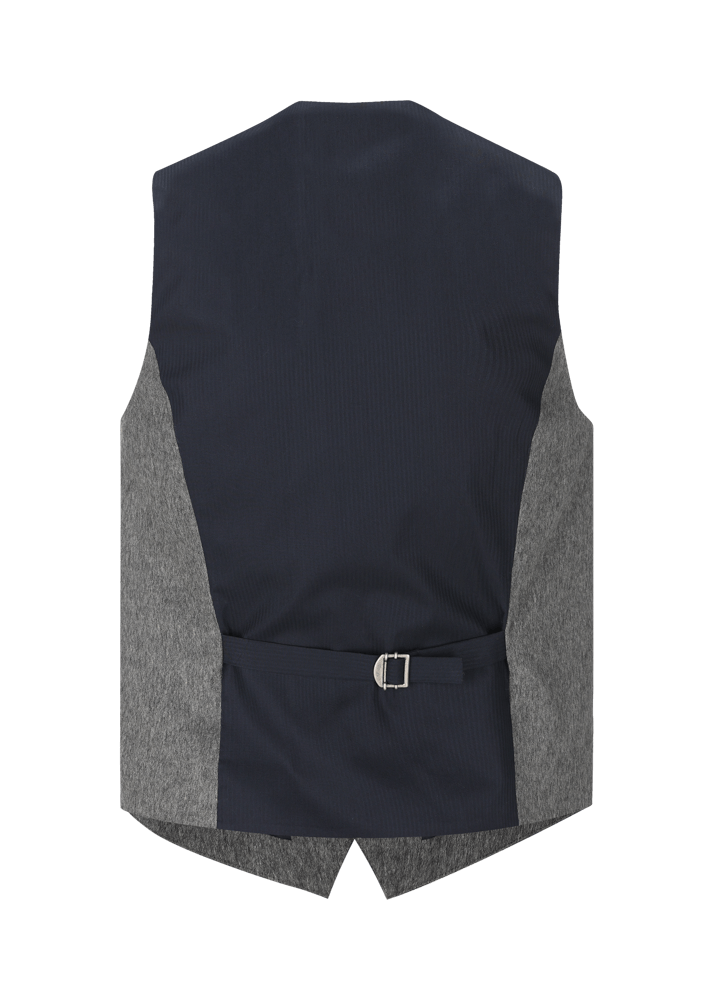 Luis Trenker Gilet In Loden Con Scollo Rotondo Lusven