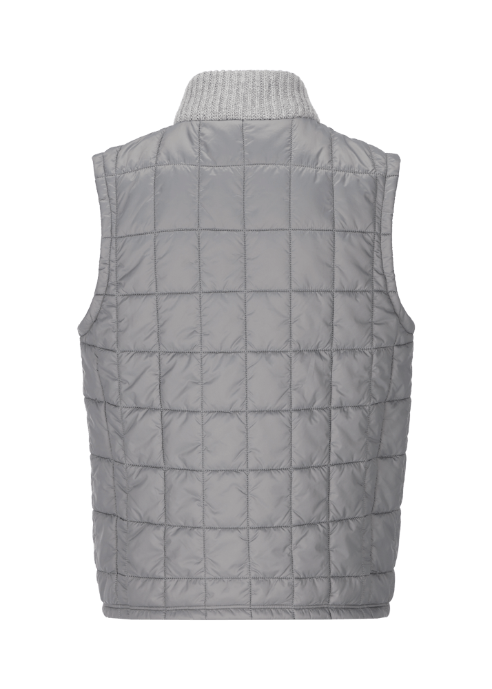 Luis Trenker Gilet In Nylon Con Collo Lavorato A Maglia Lugus