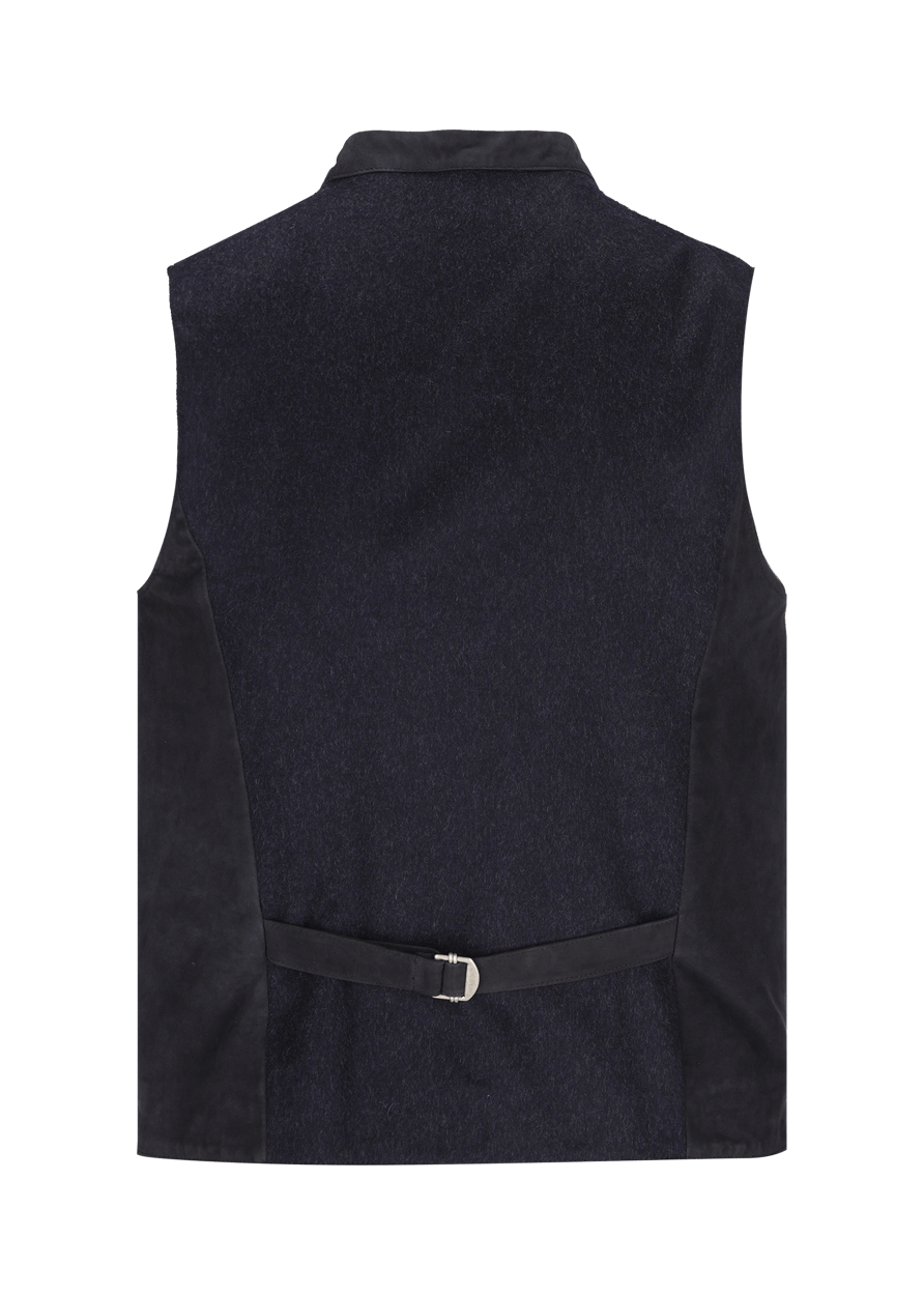 Luis Trenker Gilet In Pelle Scamosciata Modello Lusamoele