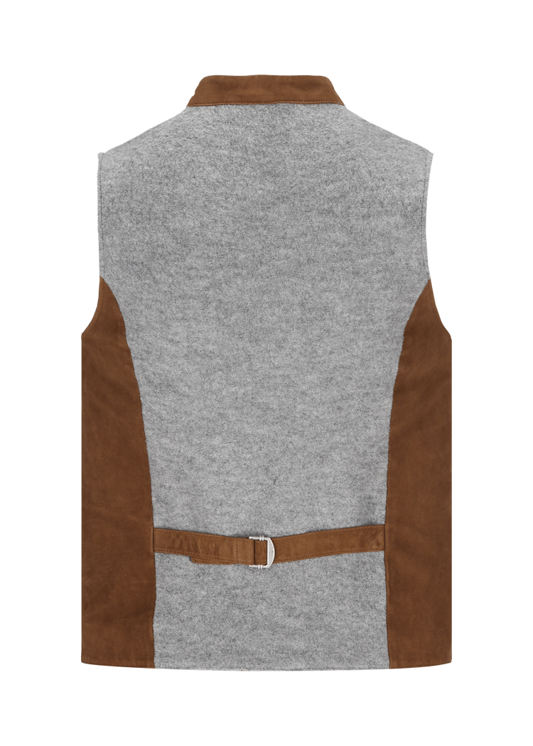 Luis Trenker Gilet In Pelle Scamosciata Modello Lusamoele