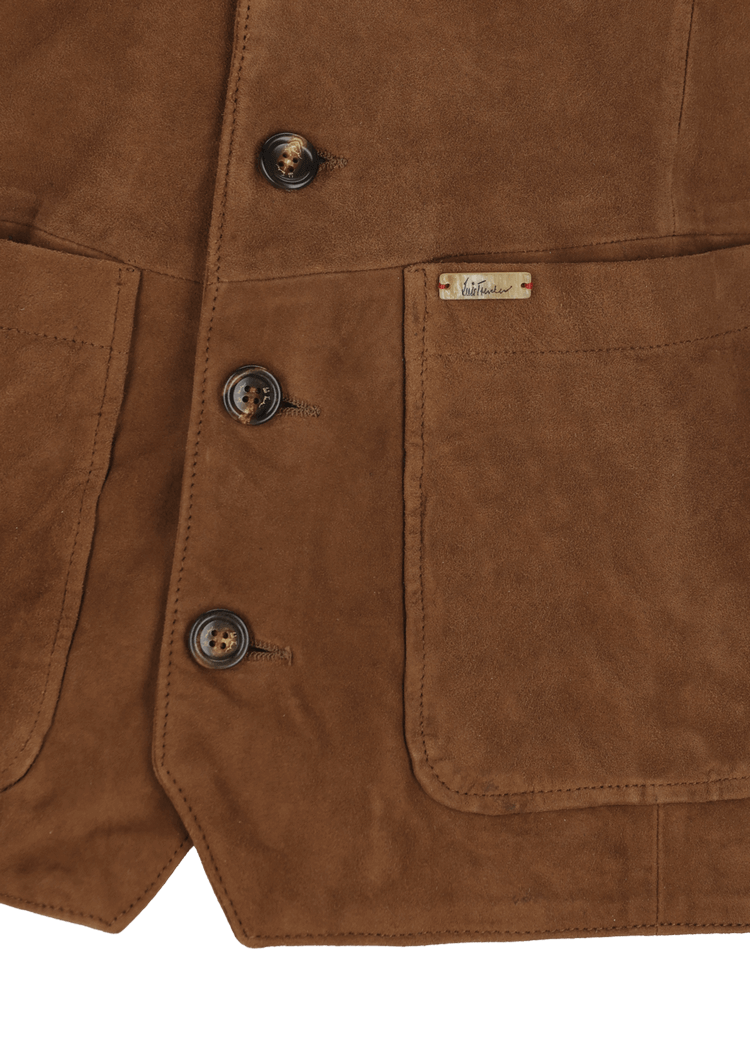 Luis Trenker Gilet In Pelle Scamosciata Modello Lusamoele