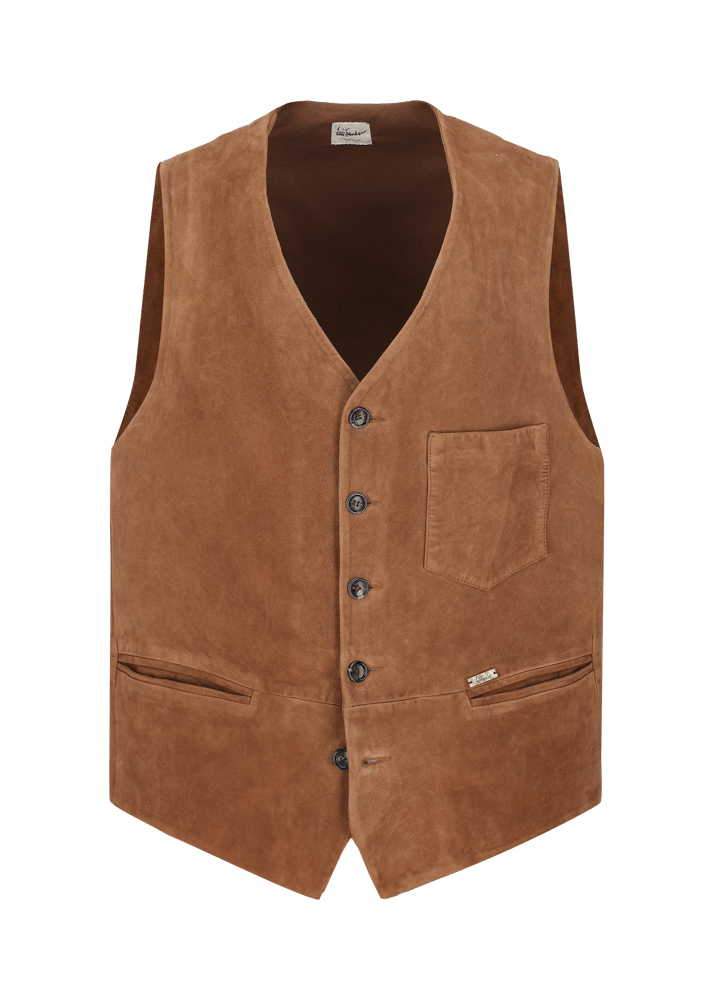 Luis Trenker Gilet in pelle scamosciata modello Luselim