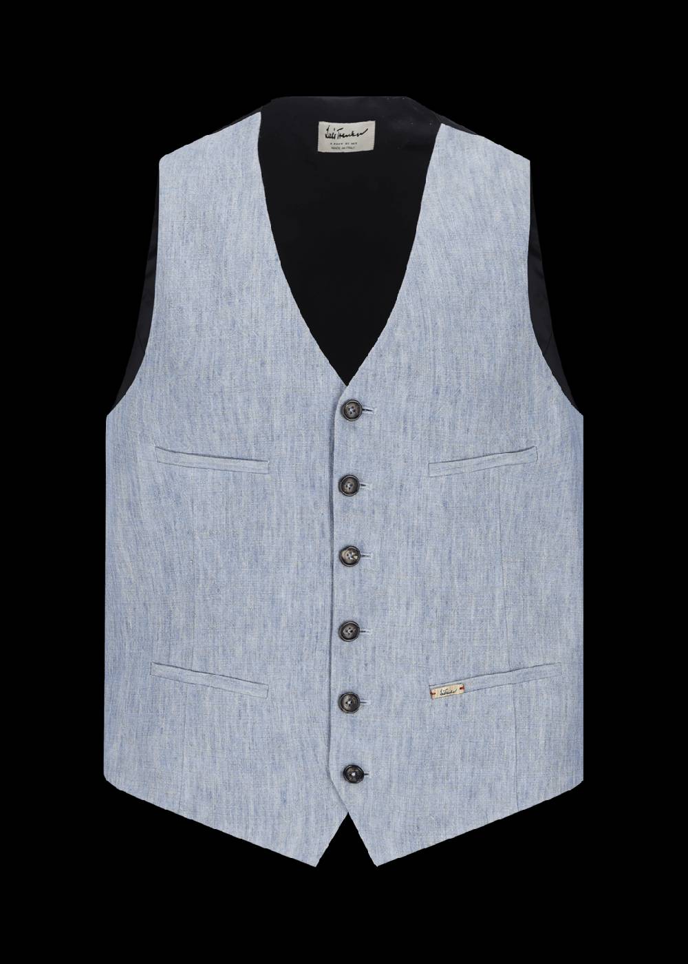 Luis Trenker Gilet In Puro Lino Modello Lusebastian