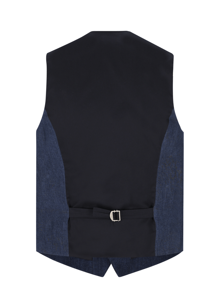 Luis Trenker Gilet In Puro Lino Modello Lusebastian