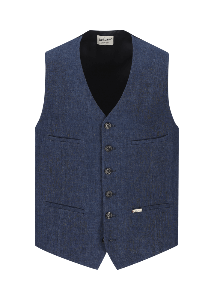 Luis Trenker Gilet in puro lino modello Lusebastian