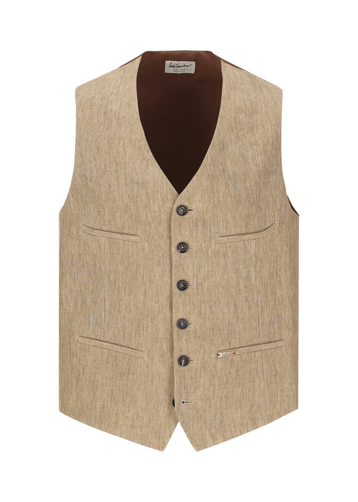 Luis Trenker Gilet in puro lino modello Lusebastian