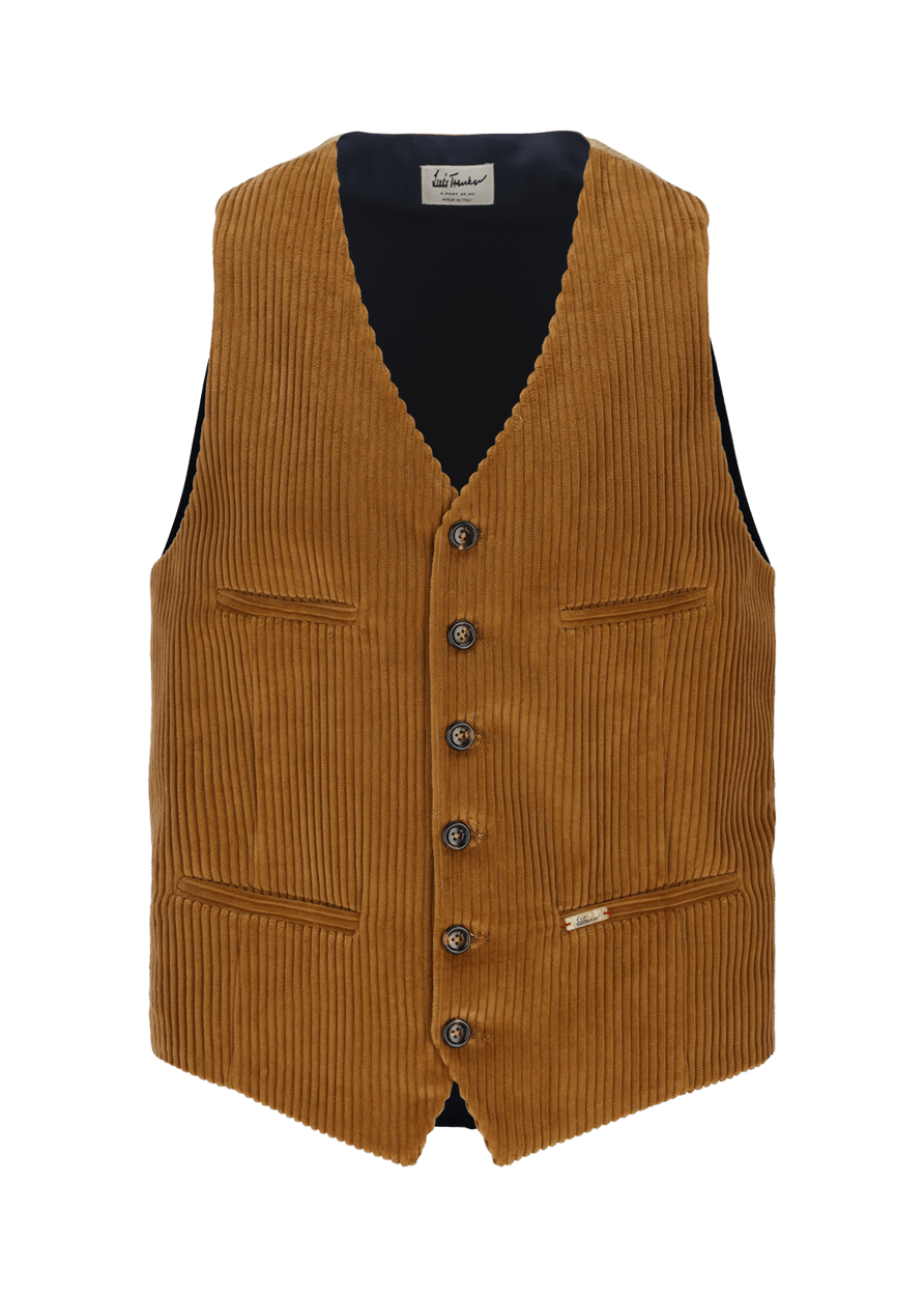 Luis Trenker Gilet In Velluto A Coste Modello Lusebastian