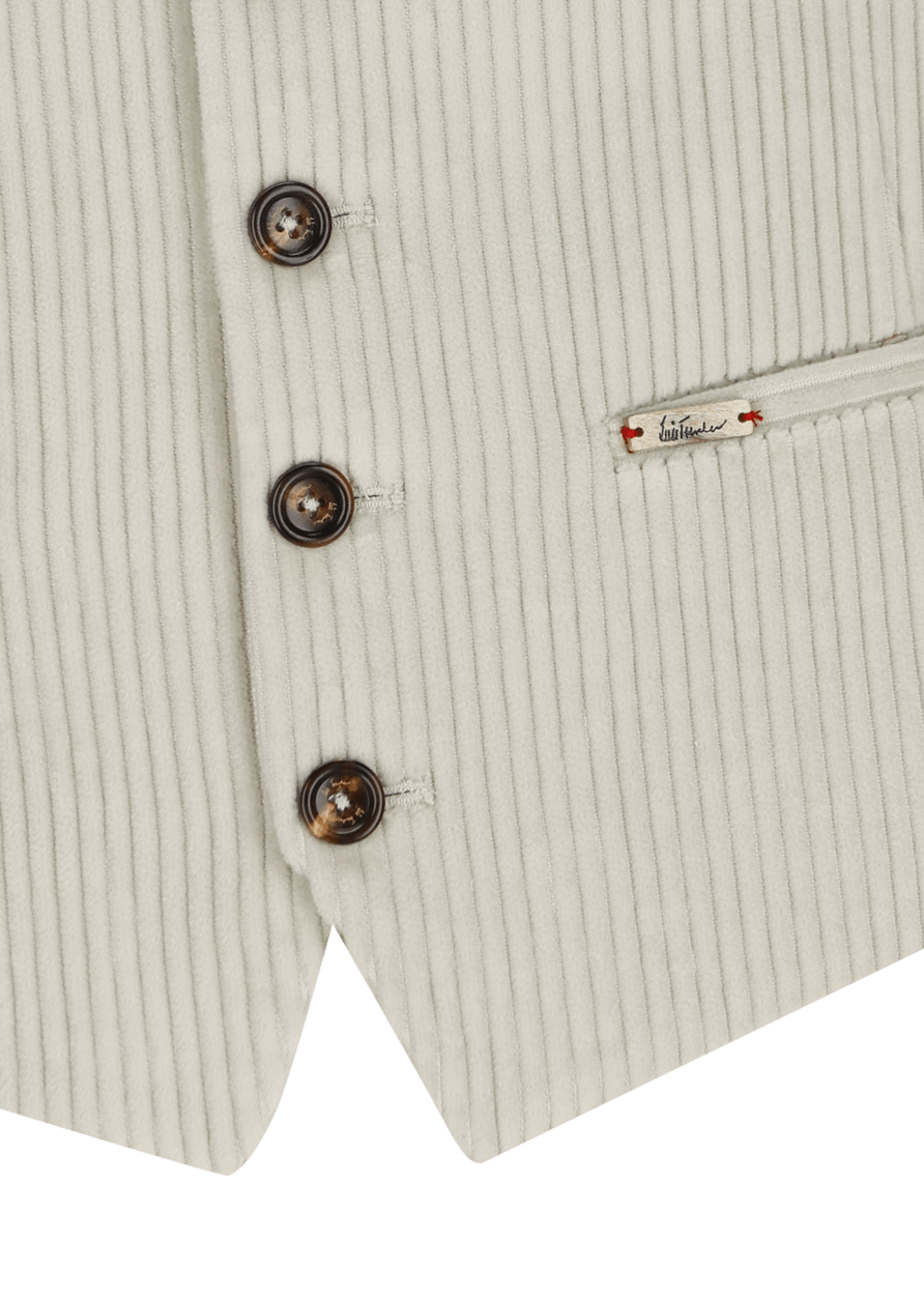 Luis Trenker Gilet In Velluto A Coste Modello Lusebastian