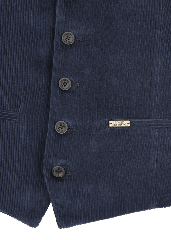 Luis Trenker Gilet In Velluto A Coste Sottili Modello Lusebastian