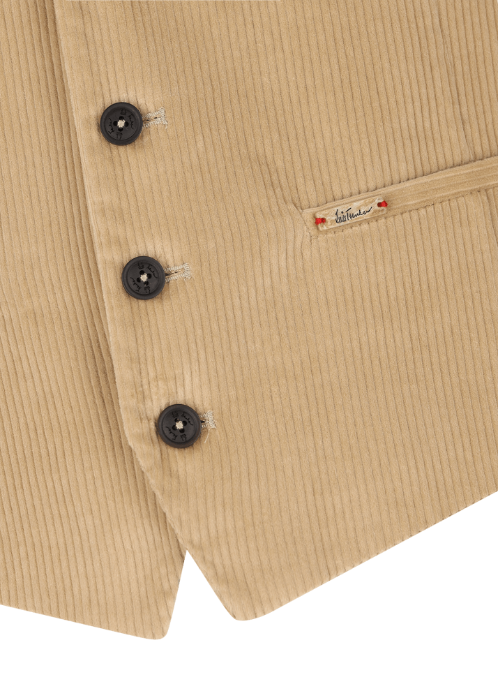 Luis Trenker Gilet In Velluto A Coste Sottili Modello Lusebastian