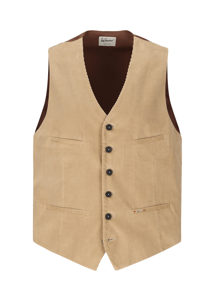 Luis Trenker Gilet in velluto a coste sottili modello Lusebastian