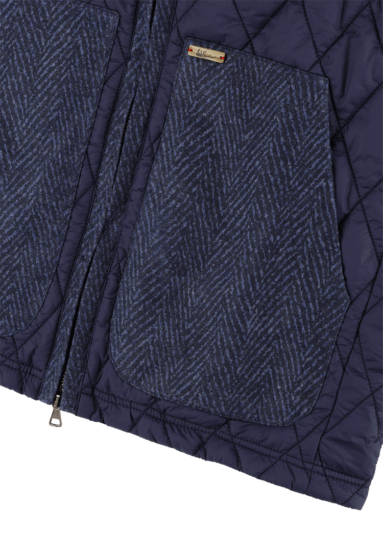 Luis Trenker Gilet Trapuntato In Nylon Modello Lugus