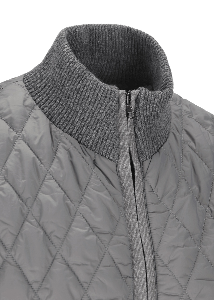 Luis Trenker Gilet Trapuntato In Nylon Modello Lugus