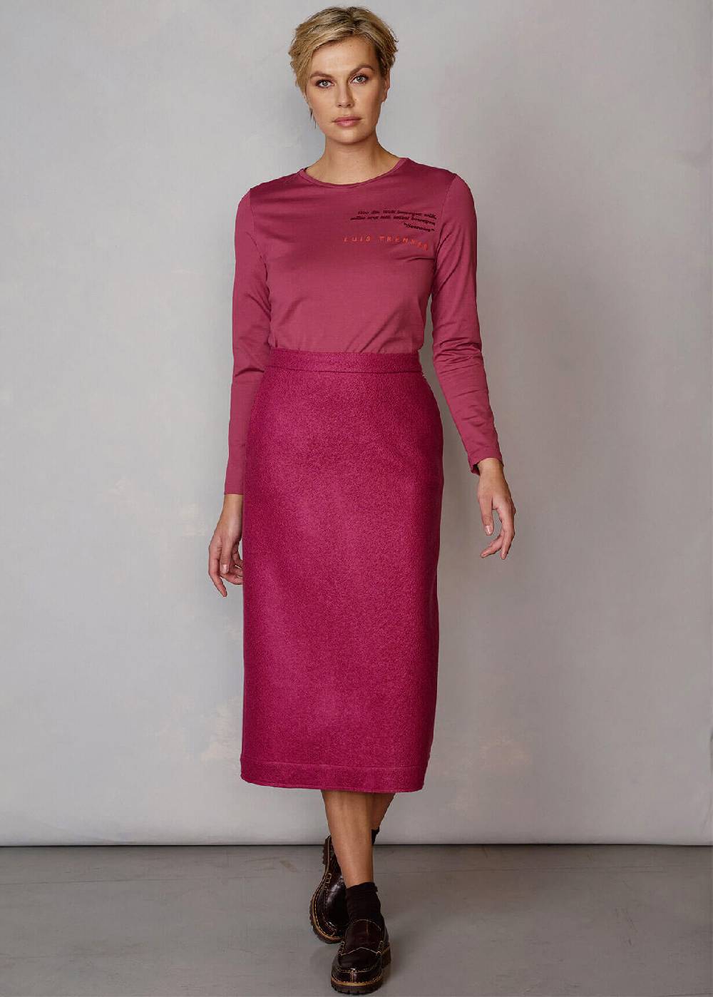 Luis Trenker Gonna a tubino in lana follata leggera Luisla