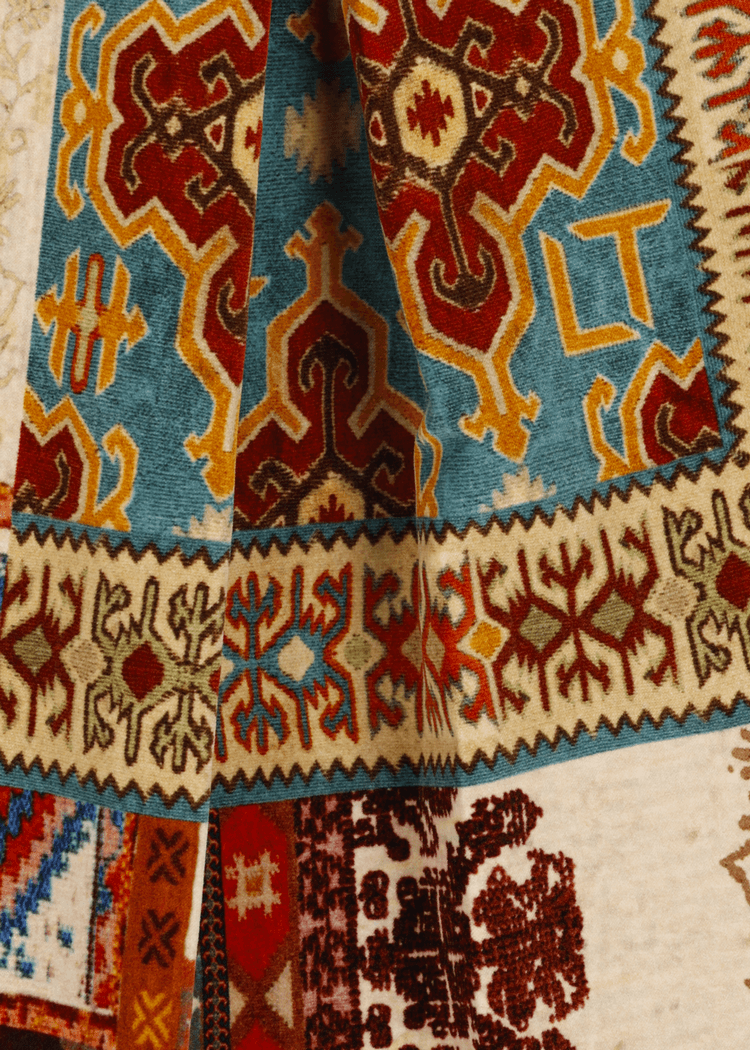 Luis Trenker Gonna In Velluto Con Stampa Modello Luklaudia