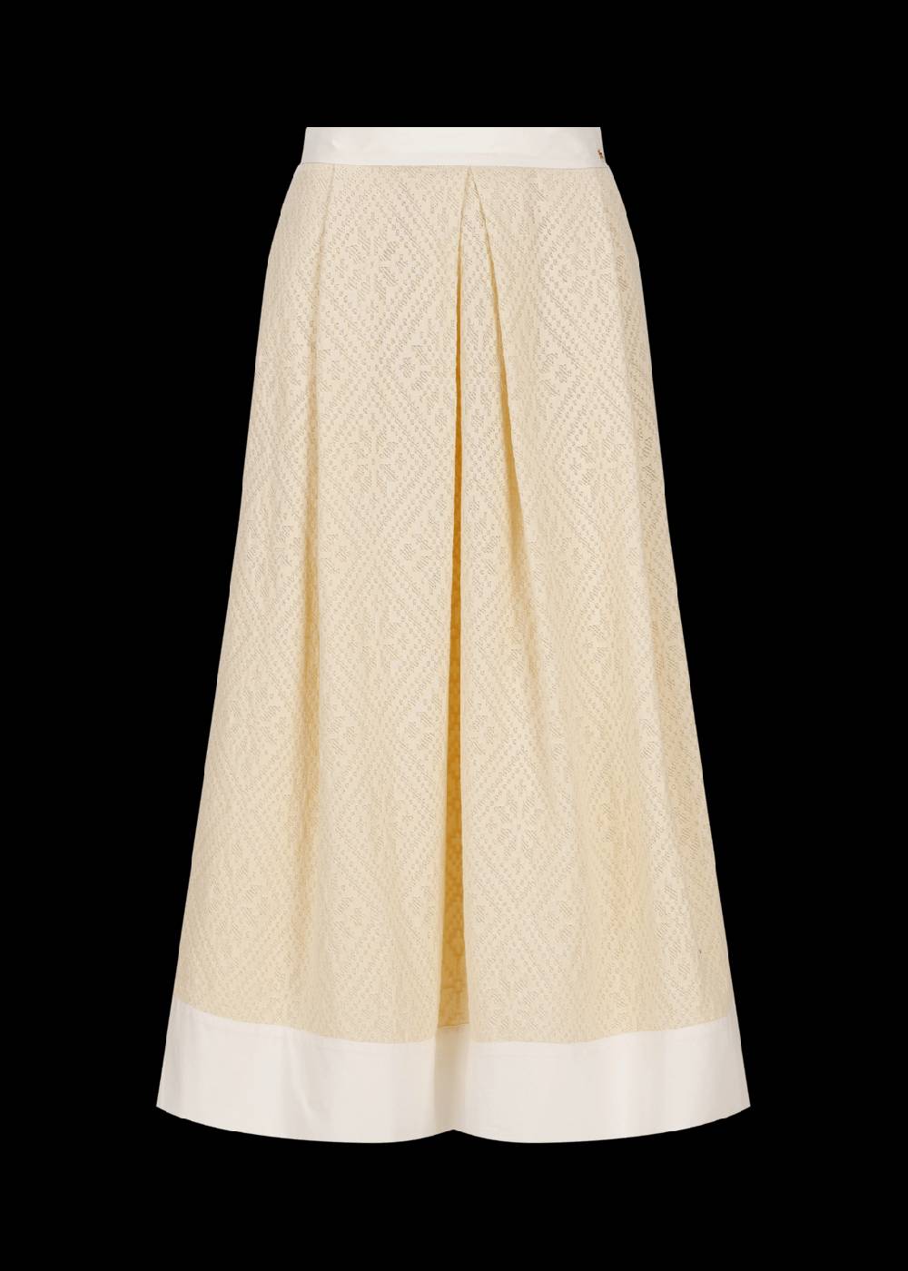 Luis Trenker Gonna Lunga In Jersey Di Cotone E Pizzo Modello Lumarzia