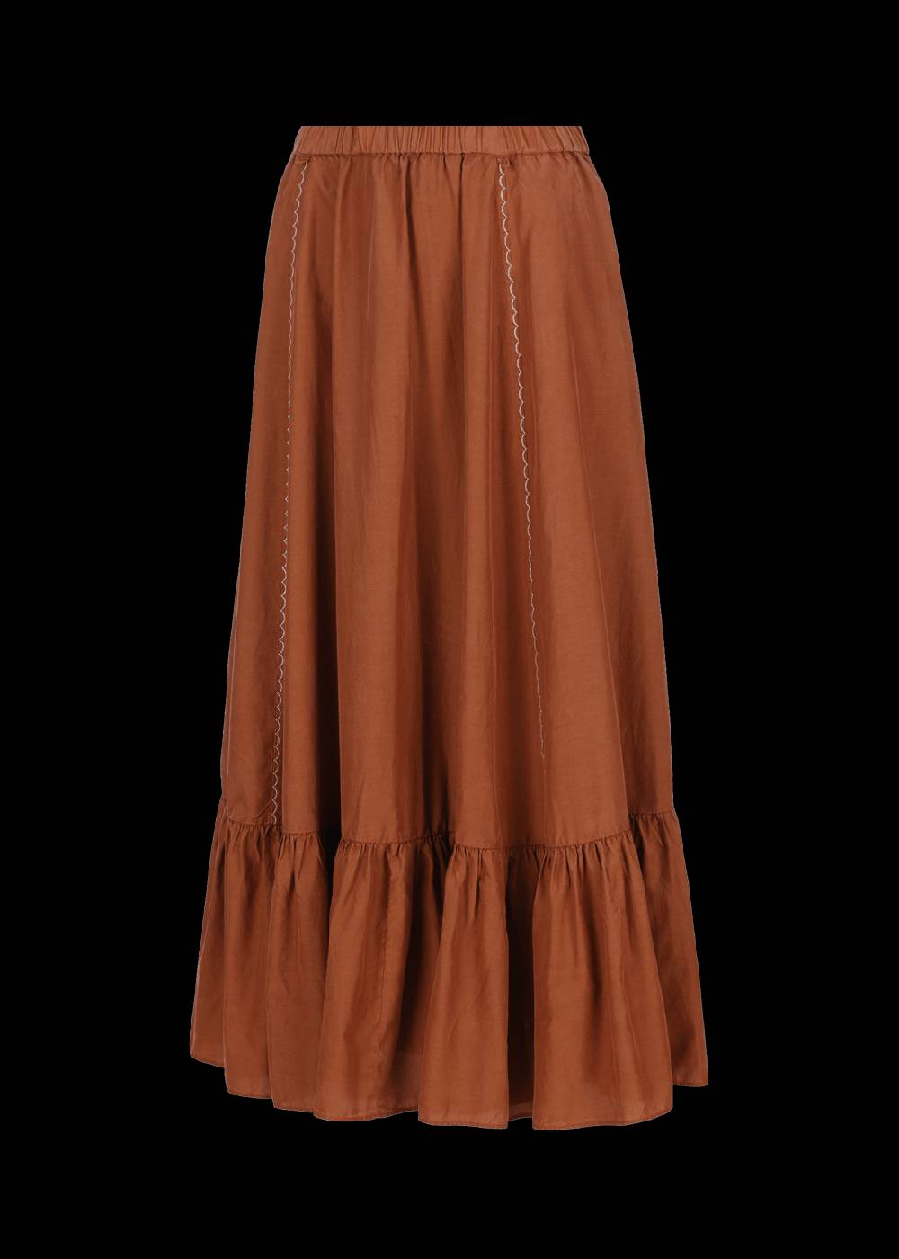 Luis Trenker Gonna Lunga In Misto Seta E Cotone Modello Lumorgana