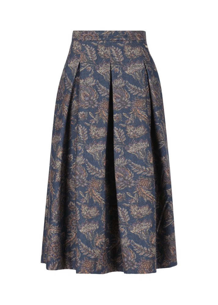 Luis Trenker Gonna Plissettata Con Stampa Paisley Luklaudia