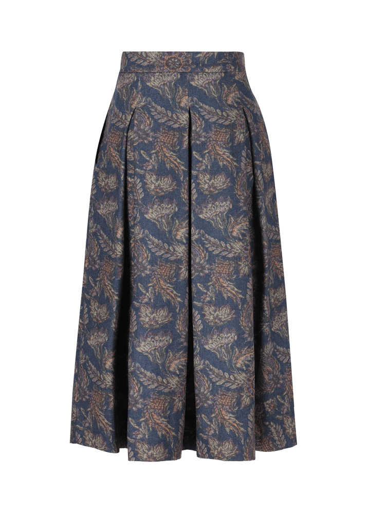 Luis Trenker Gonna Plissettata Con Stampa Paisley Luklaudia