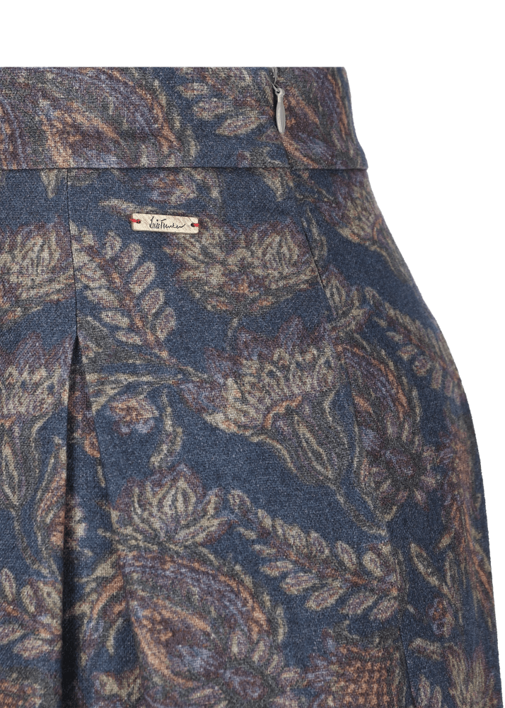 Luis Trenker Gonna Plissettata Con Stampa Paisley Luklaudia