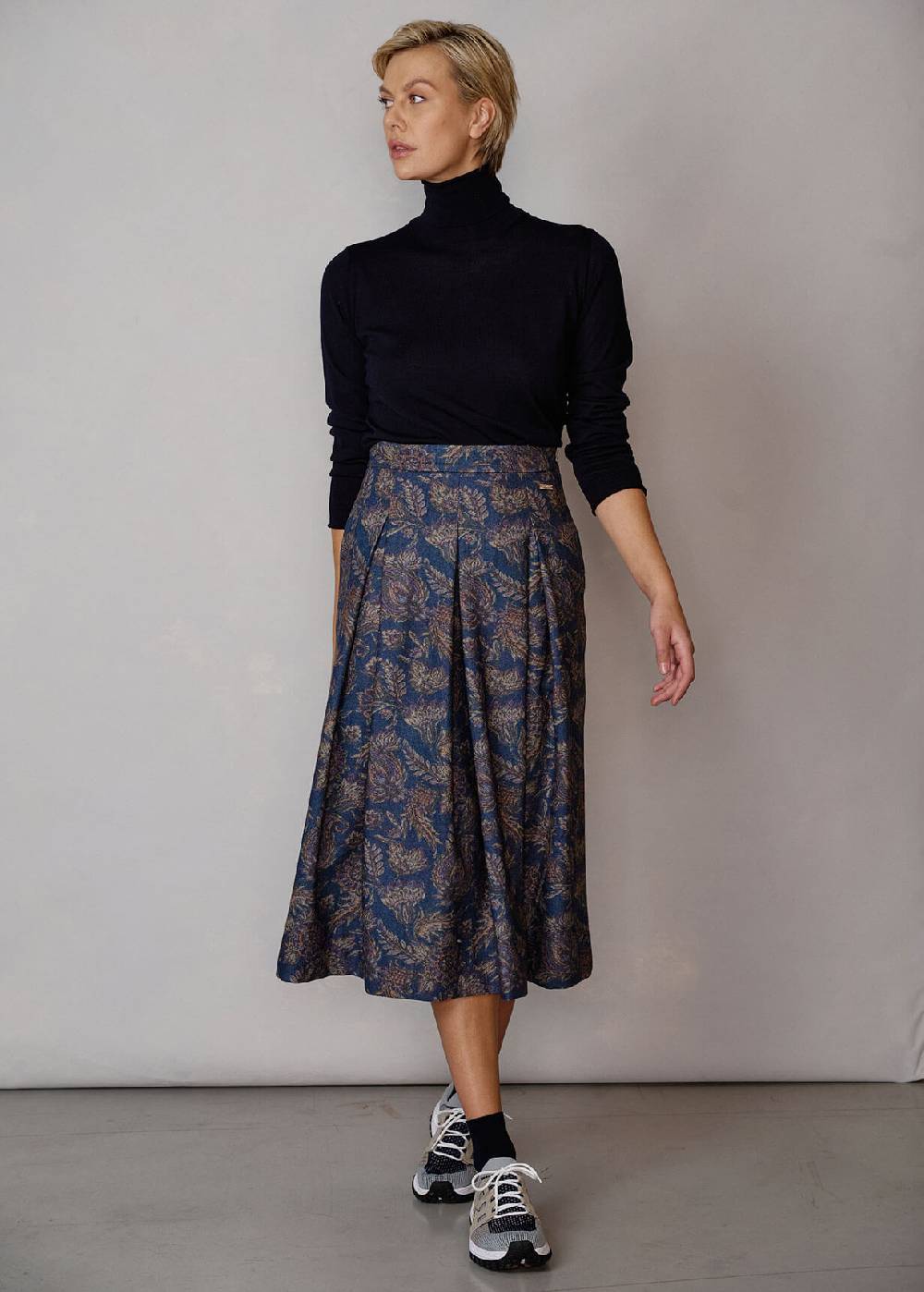 Luis Trenker Gonna plissettata con stampa paisley Luklaudia