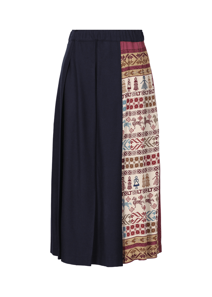 Luis Trenker Gonna Plissettata Realizzata In Mix Di Materiali Lumatilda