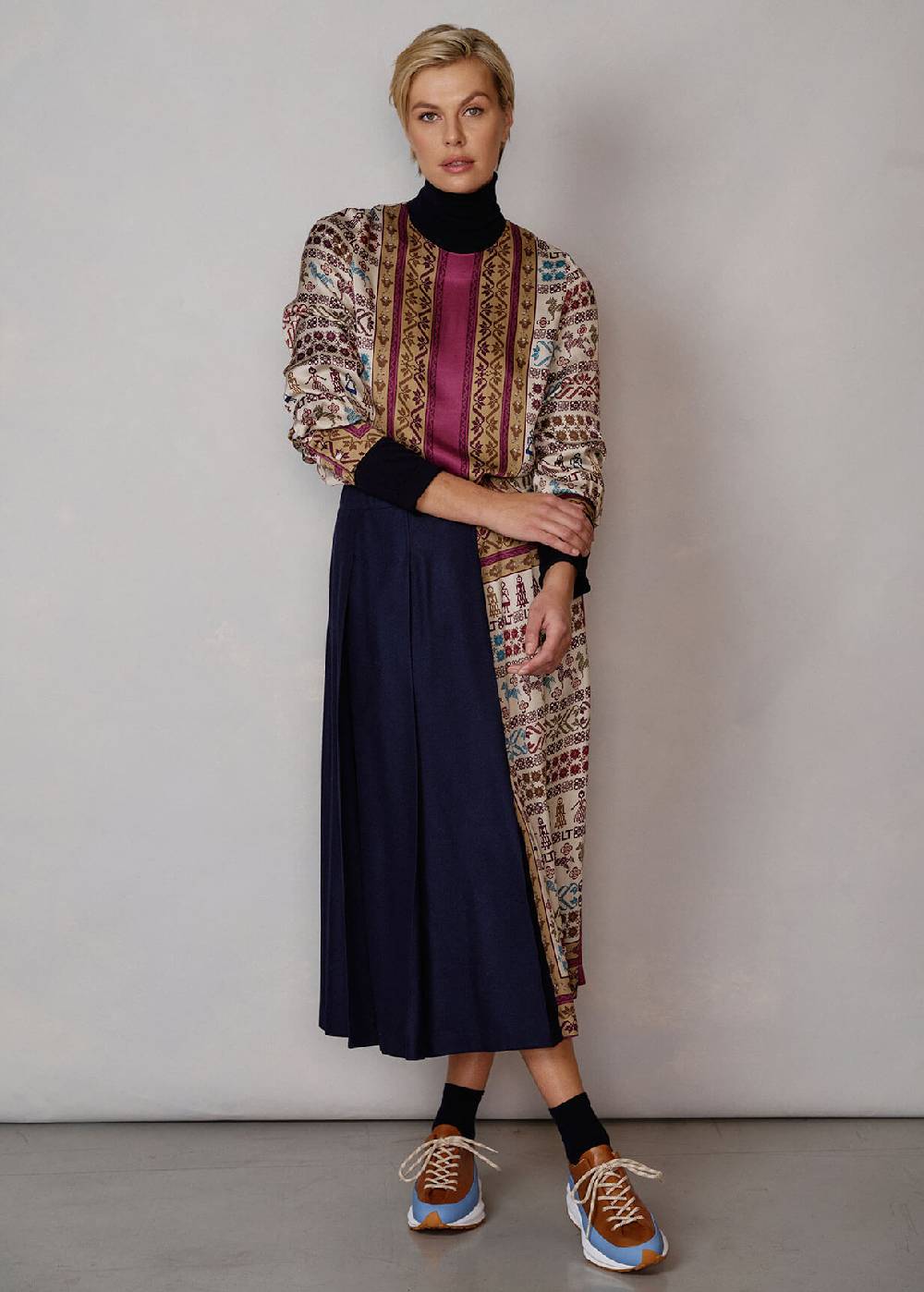 Luis Trenker Gonna plissettata realizzata in mix di materiali Lumatilda