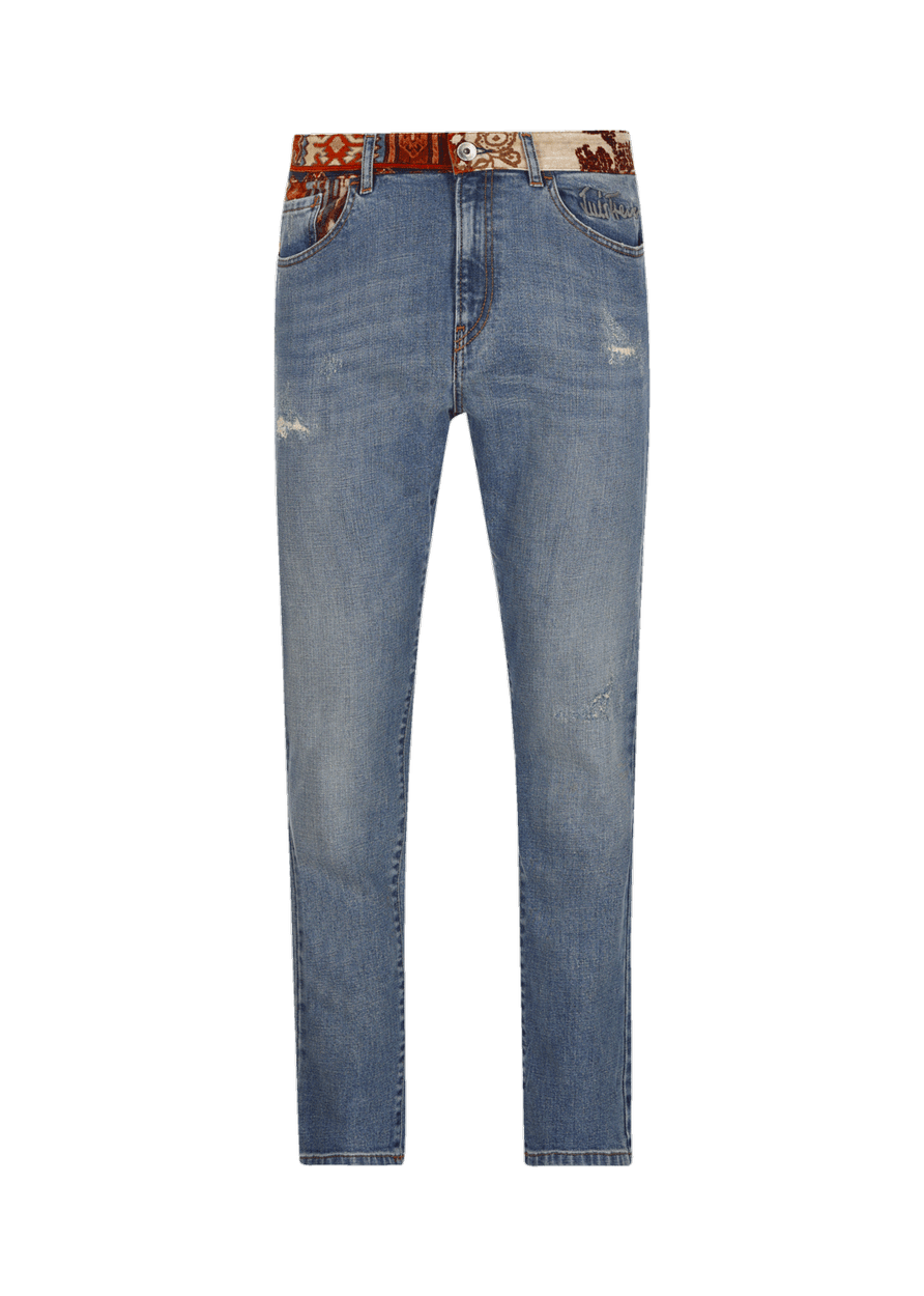 Luis Trenker Jeans A Cinque Tasche Modello Lupetrus