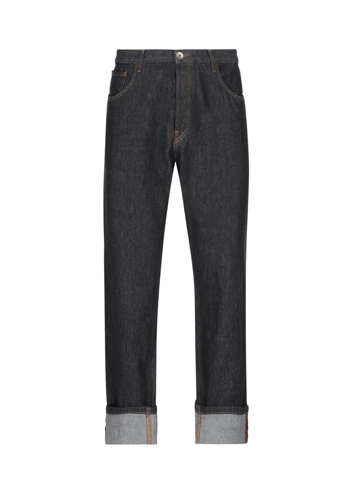 Luis Trenker Jeans Con Design A Cinque Tasche E Risvolto A Fondo Gamba Lupedro