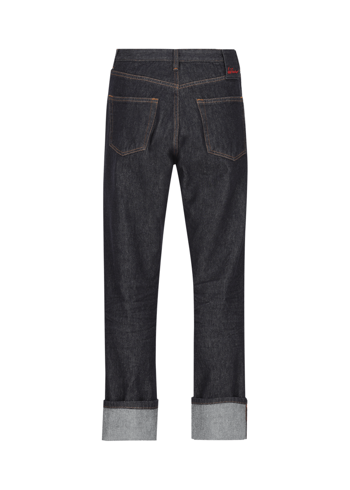 Luis Trenker Jeans Con Design A Cinque Tasche E Risvolto A Fondo Gamba Lupedro