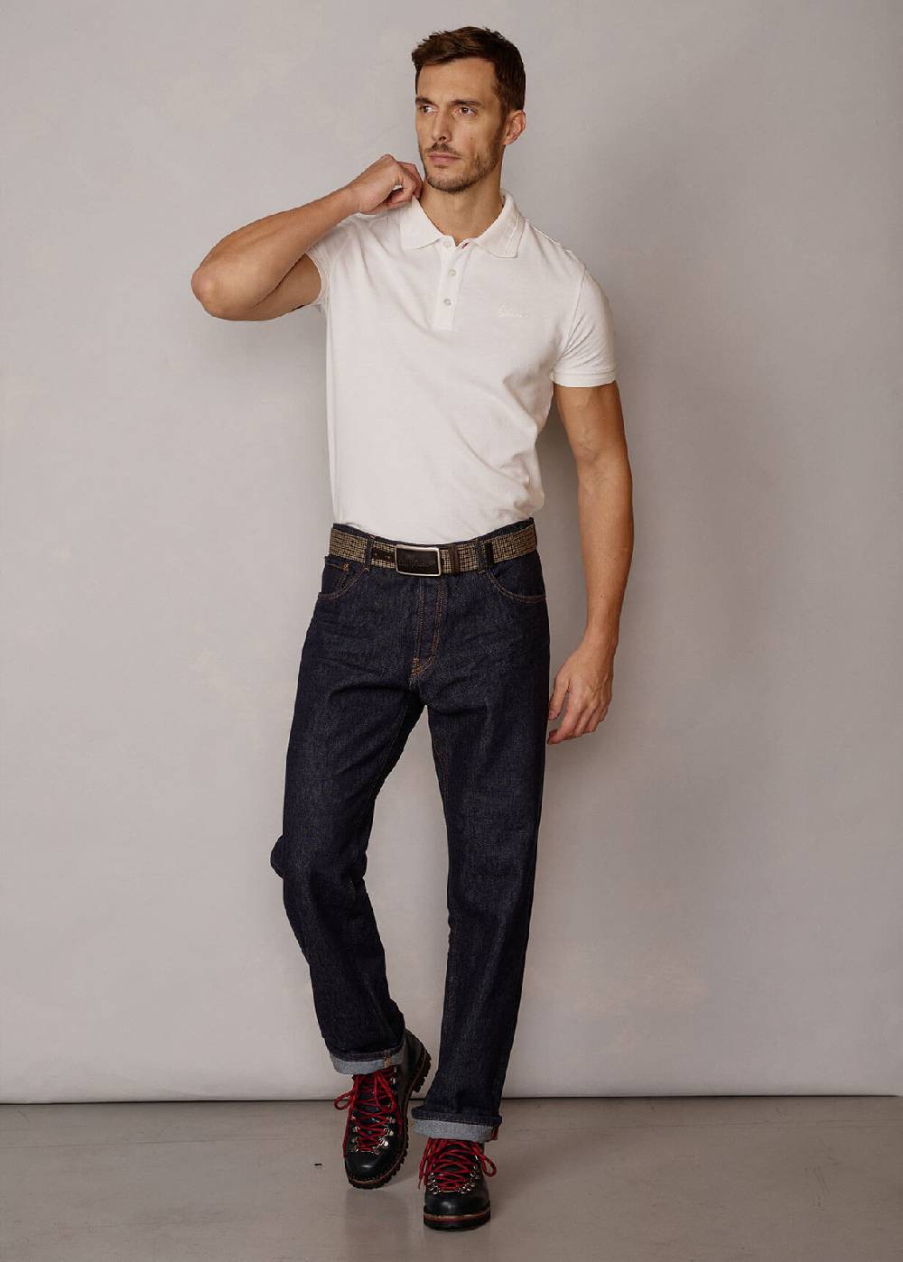 Luis Trenker Jeans con design a cinque tasche e risvolto a fondo gamba Lupedro