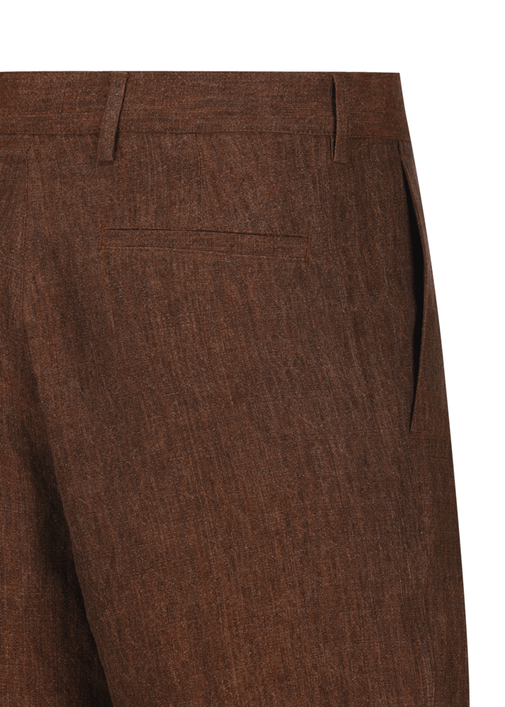 Luis Trenker Bermuda In Lino Modello Lubartl