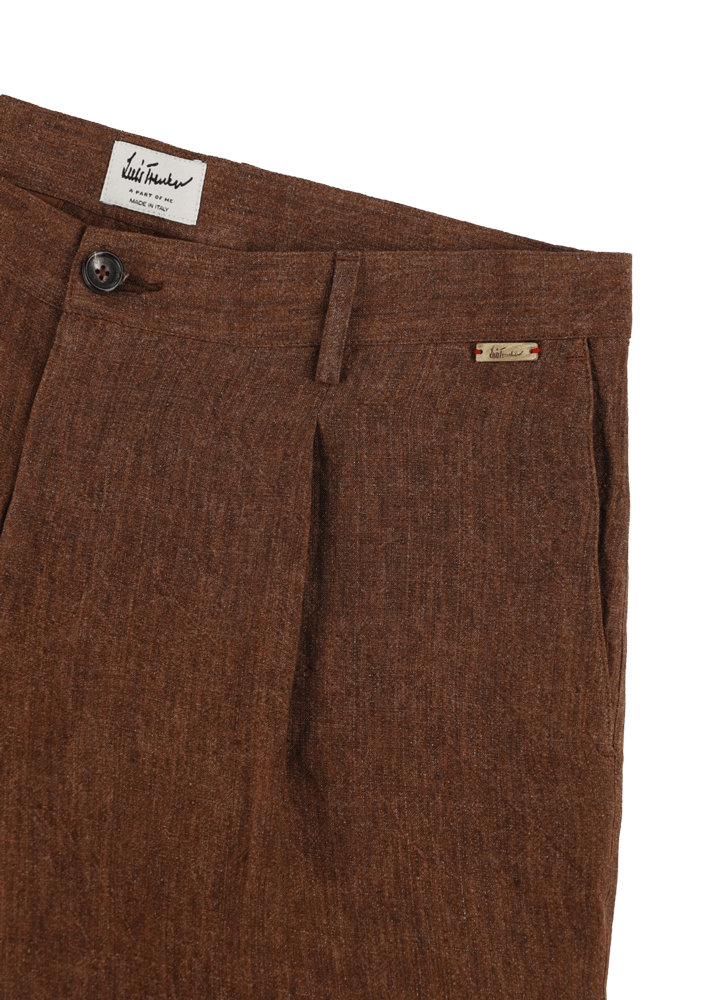 Luis Trenker Bermuda In Lino Modello Lubartl