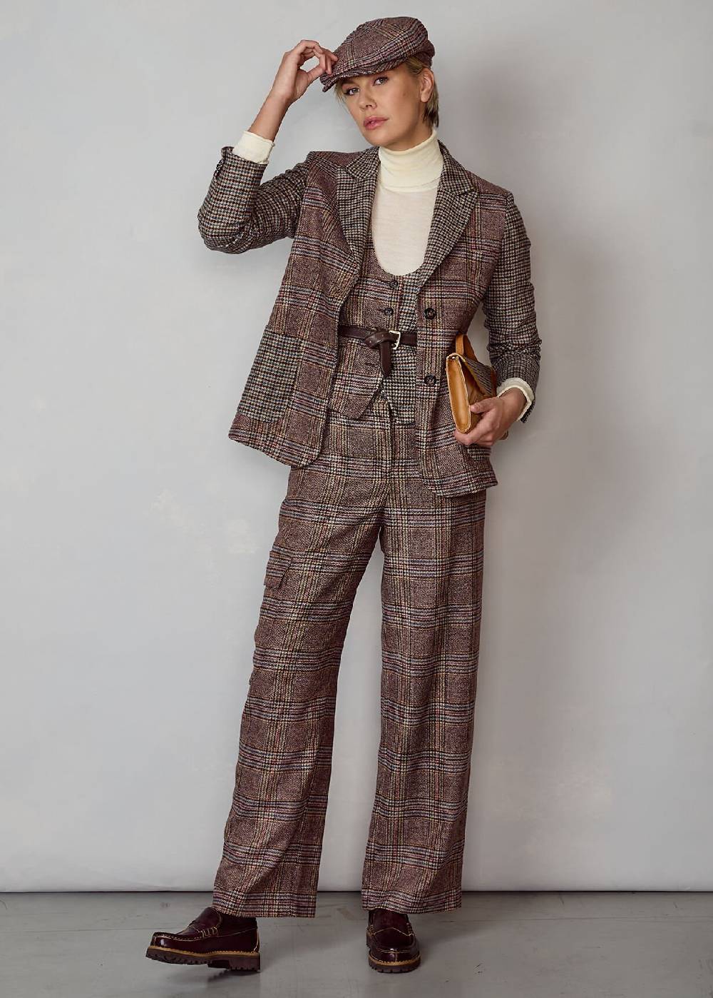 Luis Trenker Blazer con mix di fantasie Lurania