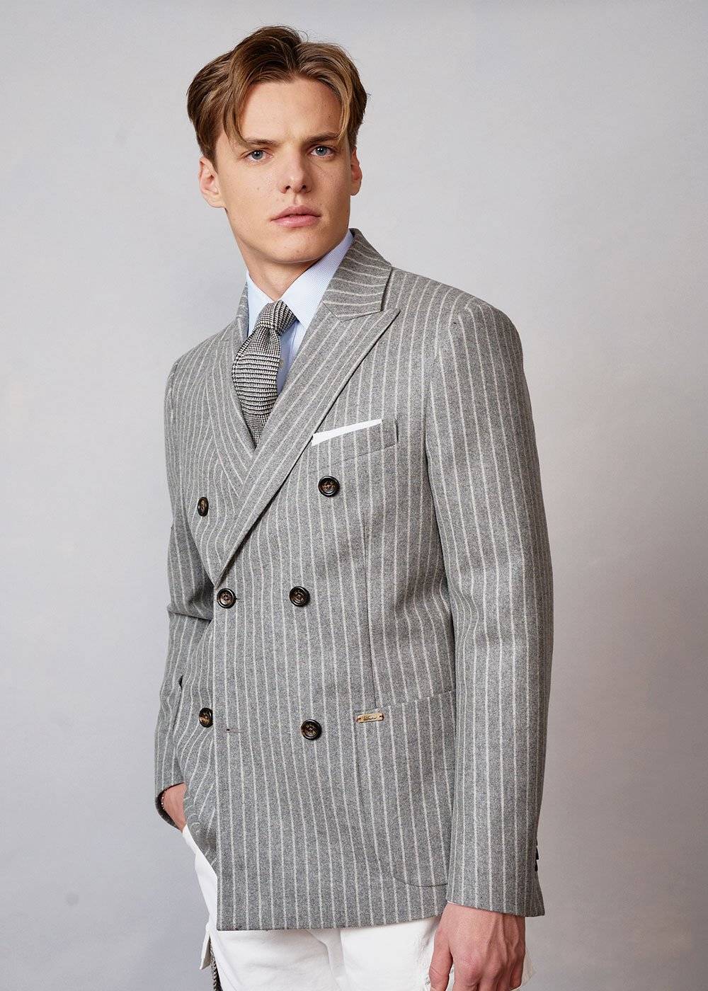 Luis Trenker Blazer Gessato Modello Lusimone