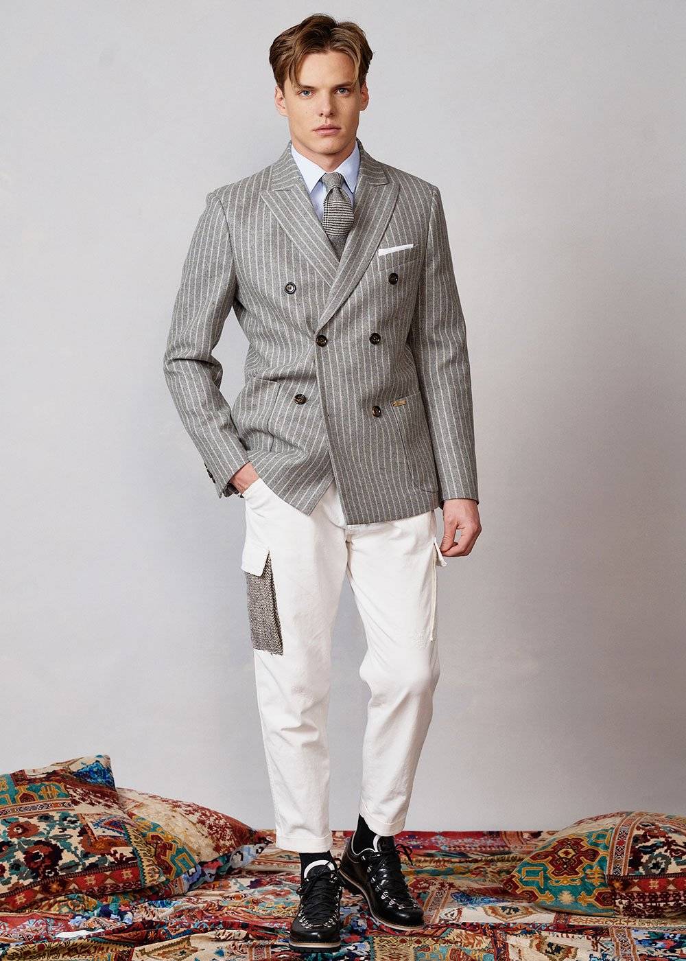 Luis Trenker Blazer gessato modello Lusimone