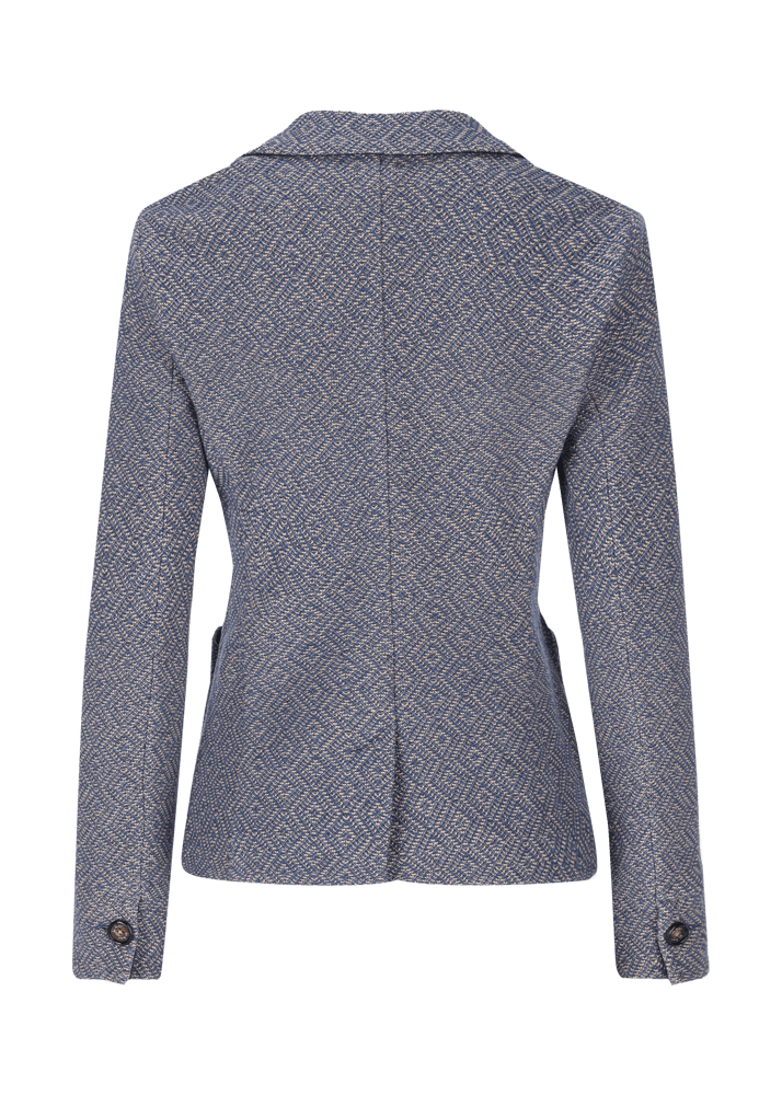 Luis Trenker Blazer In Jersey Con Motivo Lurosella