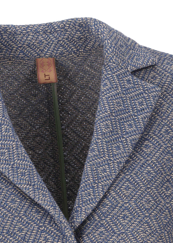 Luis Trenker Blazer In Jersey Con Motivo Lurosella
