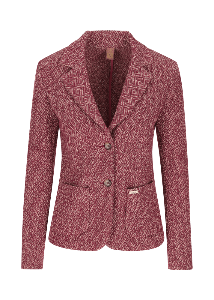 Luis Trenker Blazer in jersey con motivo Lurosella