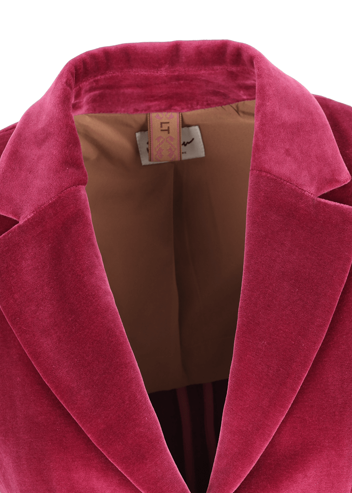 Luis Trenker Blazer In Jersey Di Velluto Lurania